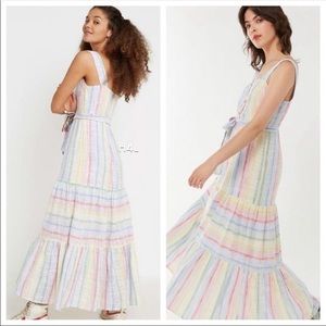 Urban Outfitters rainbow cotton maxi dress